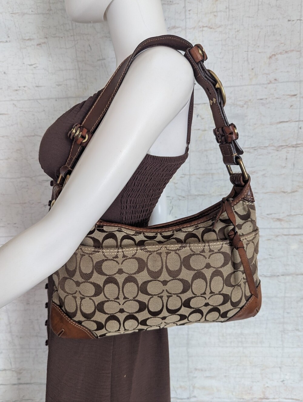 VINTAGE Coach BleeckerSignature Signature Canvas Hobo Handbag